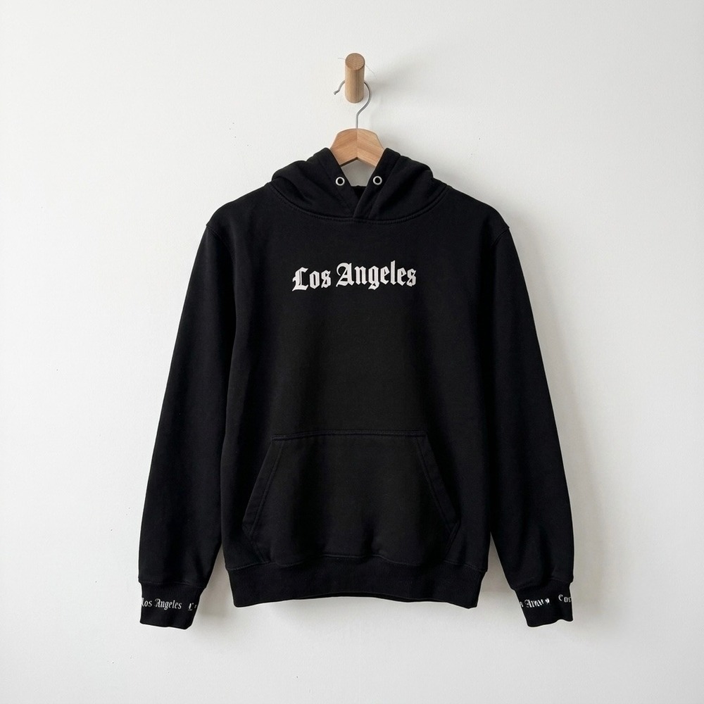 Eighty Eight Brand Los‎ Angeles Hoodie Black Gothic Old English Print Small